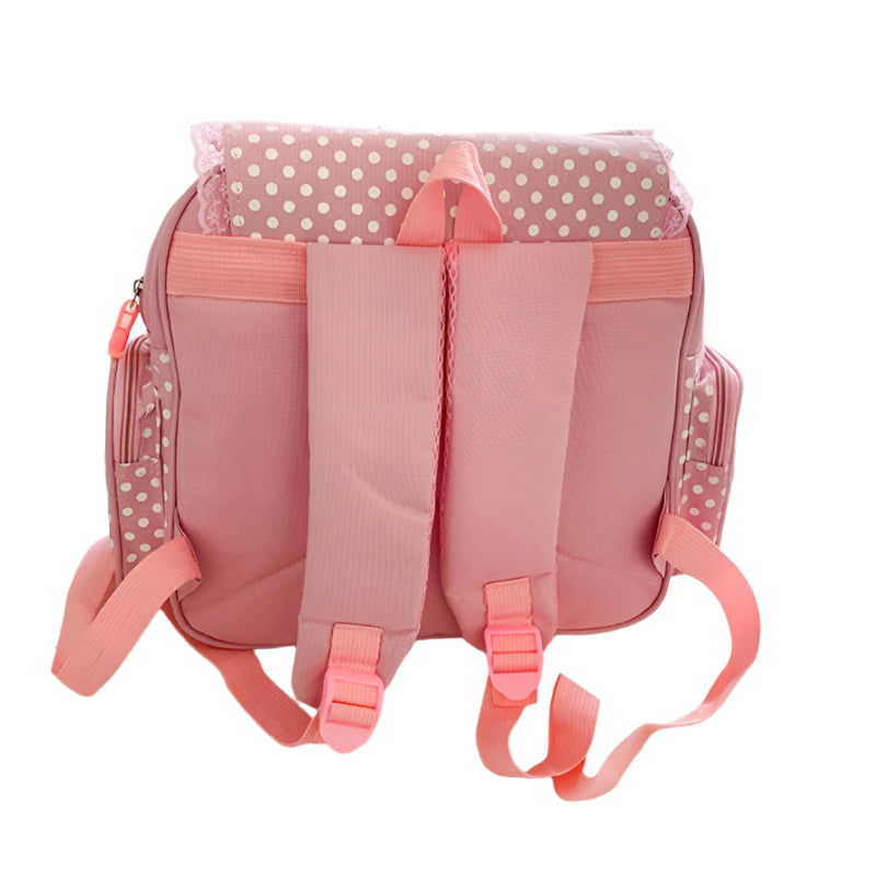 Roze Schooltas Voor Kinderen - Ruime Rugzak Met Aardbeien Borduurwerk 3