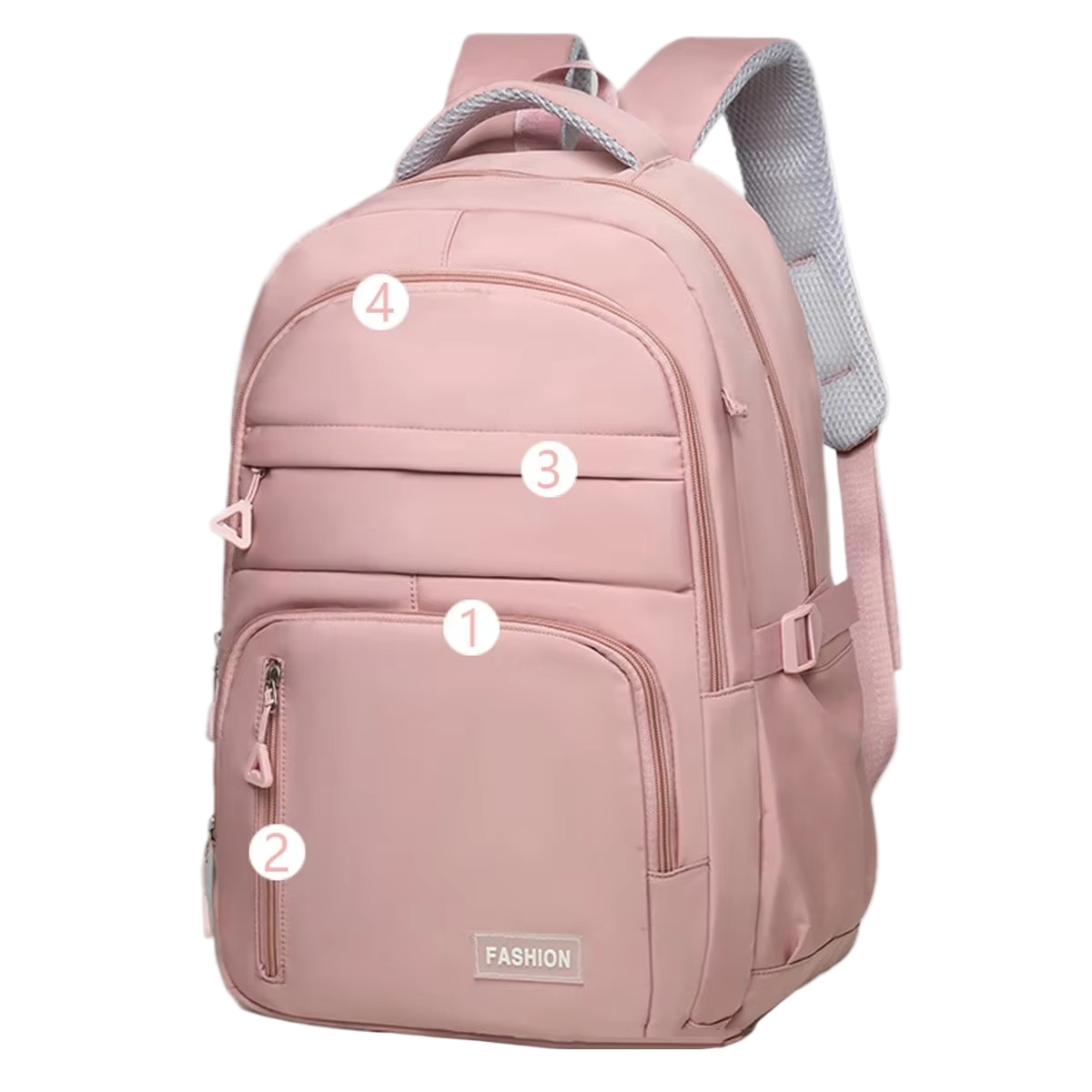 Valentina | Meiden Rugzak Waterdichte Roze Laptop Schooltas