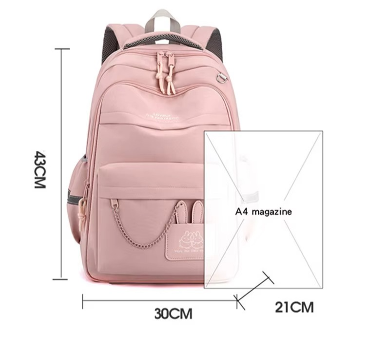 Valentina | Meiden Rugzak Waterdichte Roze Laptop Schooltas