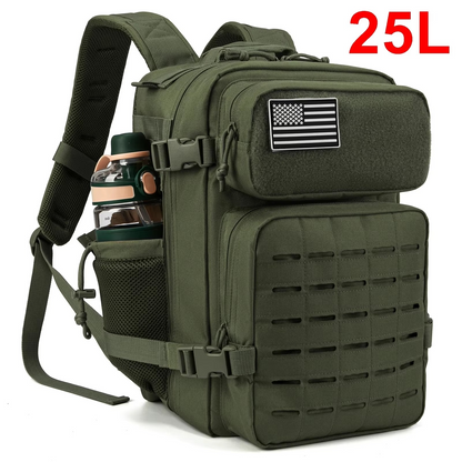 Bravo | Waterdichte Heren Stoere Rugzak Met Grote Capaciteit 25-45L